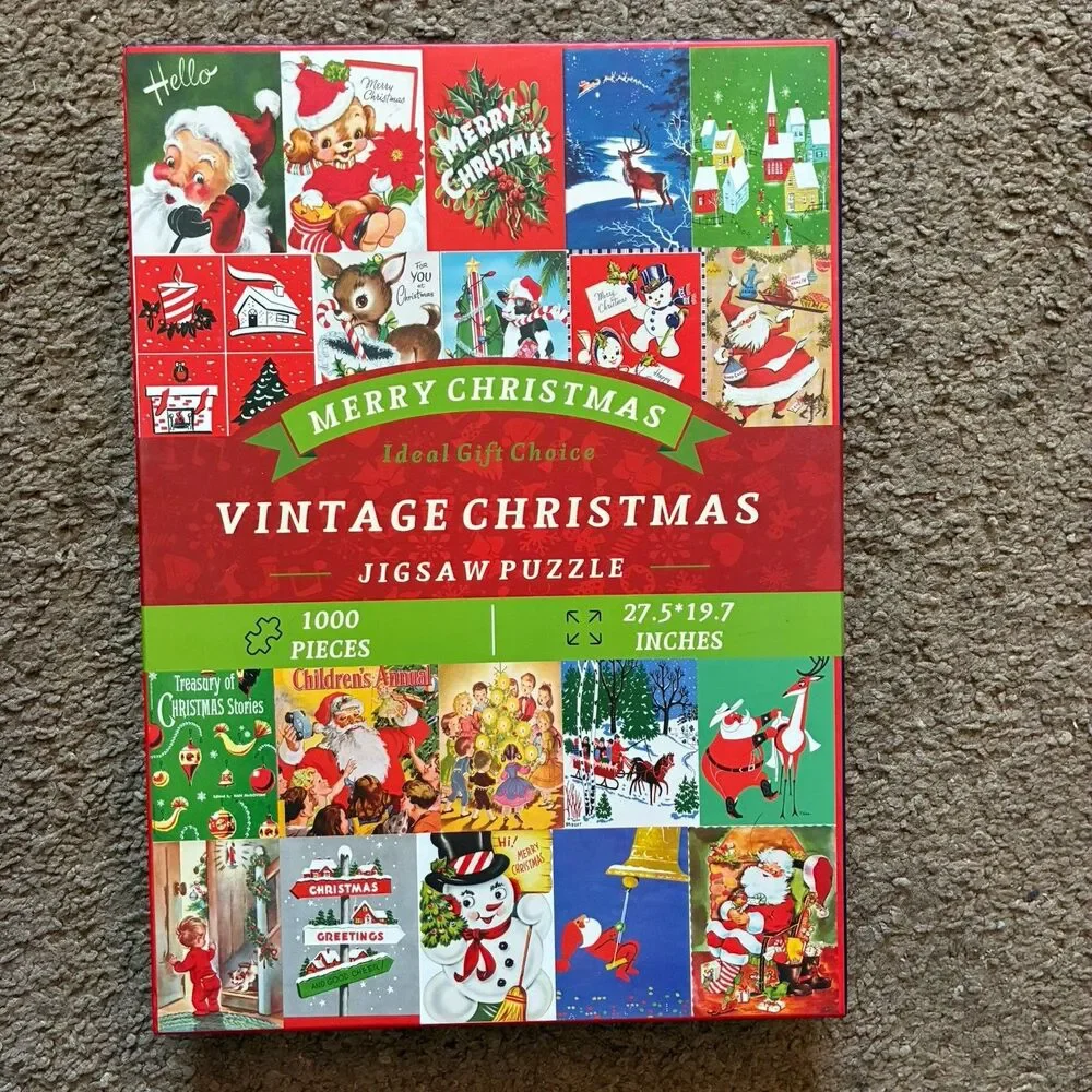 Jigsaw Puzzle Lot of 3 Fishing, Soda Brands, Vintage Christmas 1000 Pieces